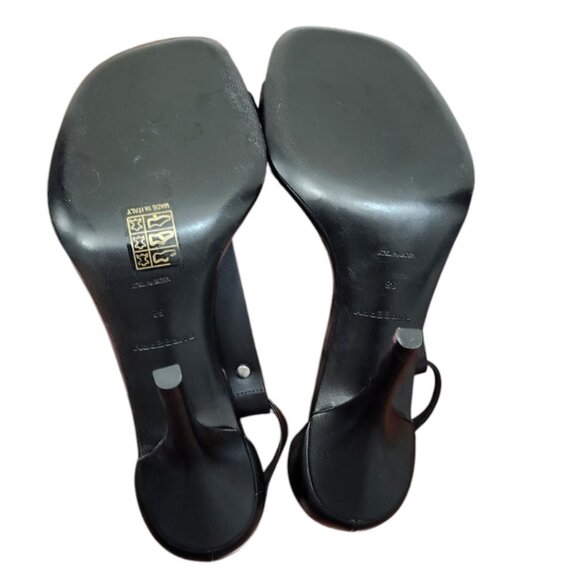 Authentic Burberry Women Black STEFANIE Toe-Ring Leather Stiletto Sandals  US 7 - Picture 13 of 16